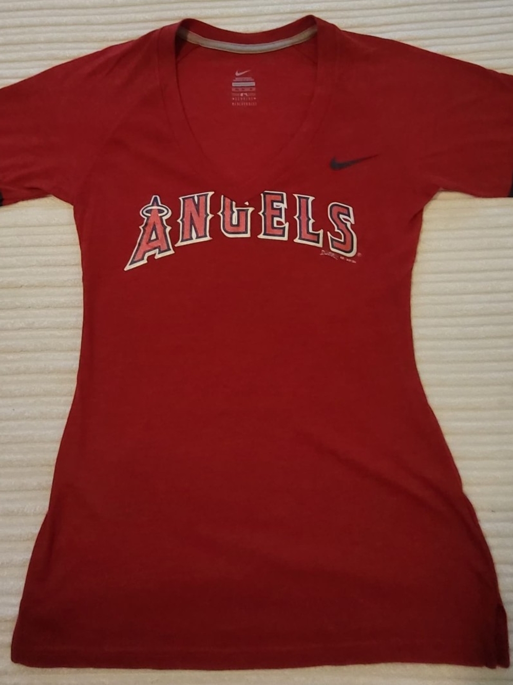 Angels Red Nike V-Neck Women’s Tee